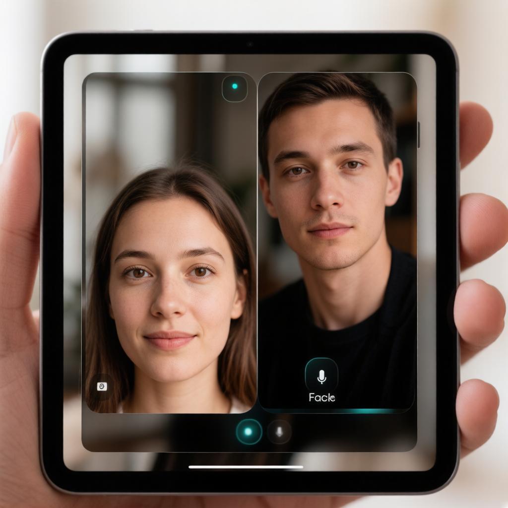 Интерфейс FaceTime во время разговора