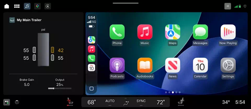 apple carplay split home view screen projections trailering 4929