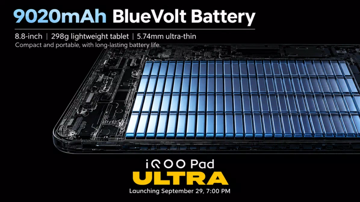 iQOO представила ультратонкий игровой планшет Pad Ultra 5 планшет Pad Ultra